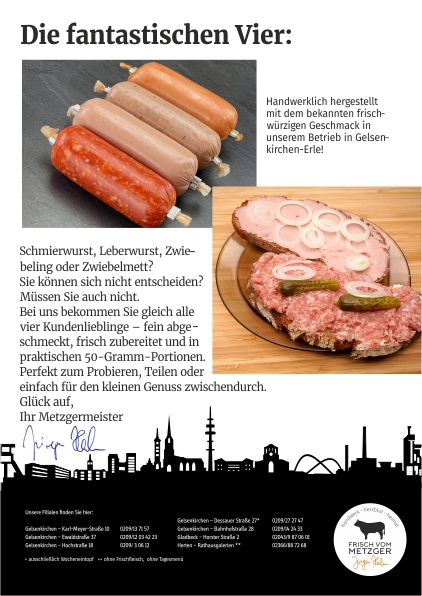 Apfelpfannkuchen und Mettbrötchen