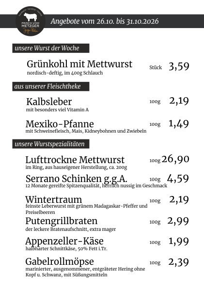 Unsere Angebote der Woche 45.KW
